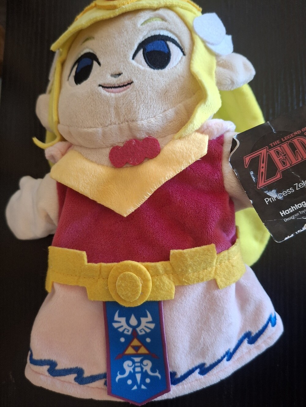 Princess Zelda Plush Puppet - Pink & Yellow Kids Toy
